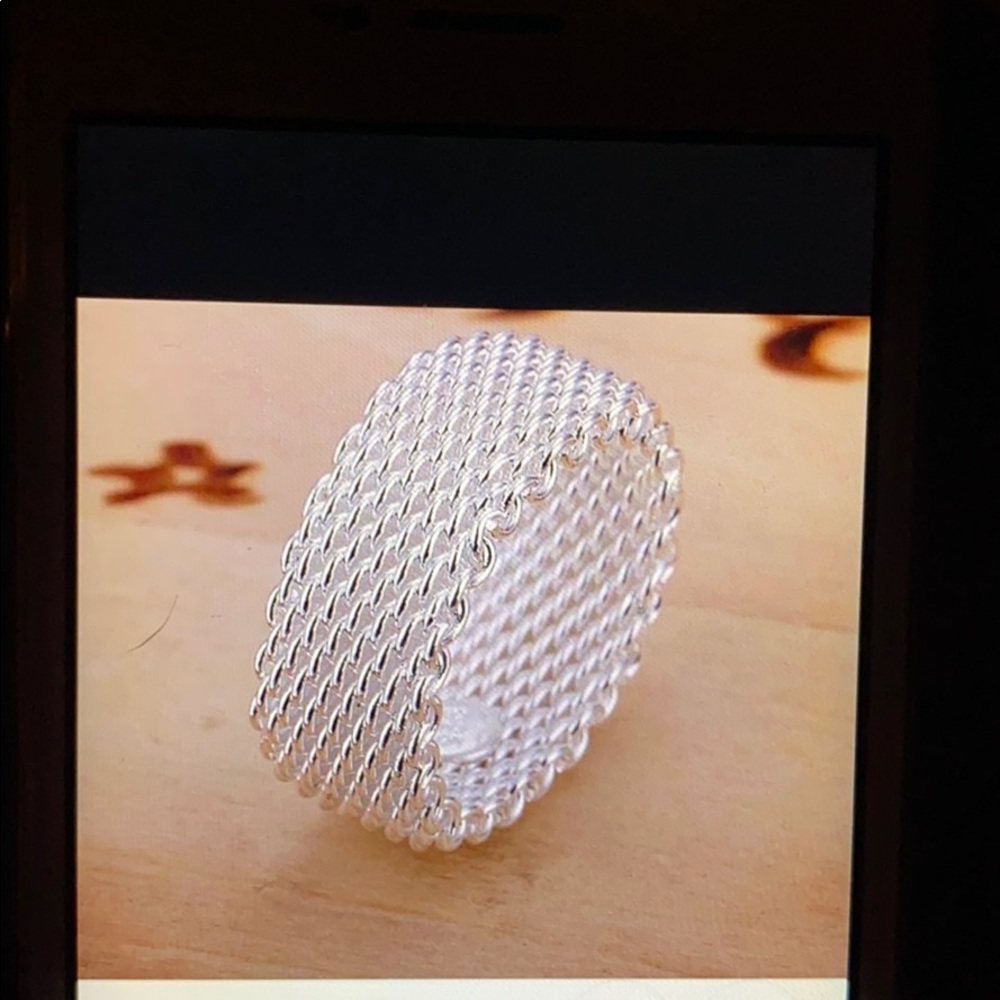 925 Sterling Silver fine fashion Net ring.